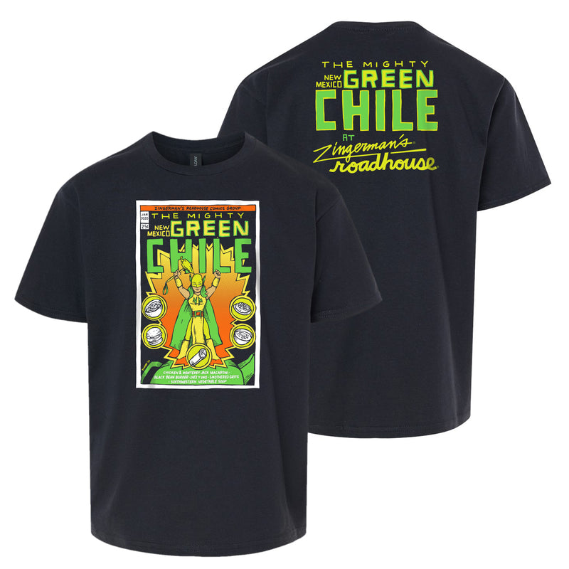 Youth Zingerman's Roadhouse Green Chile Soft Style T-Shirt - Black