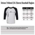Veterans Memorial Park 3/4 Sleeve Baseball Raglan - Heather White / Vintage Red