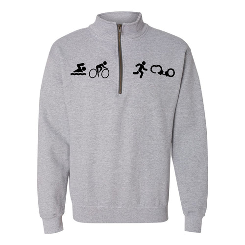 NYPD Triathlon SBRC 1/4 Zip Sweatshirt - Sport Grey