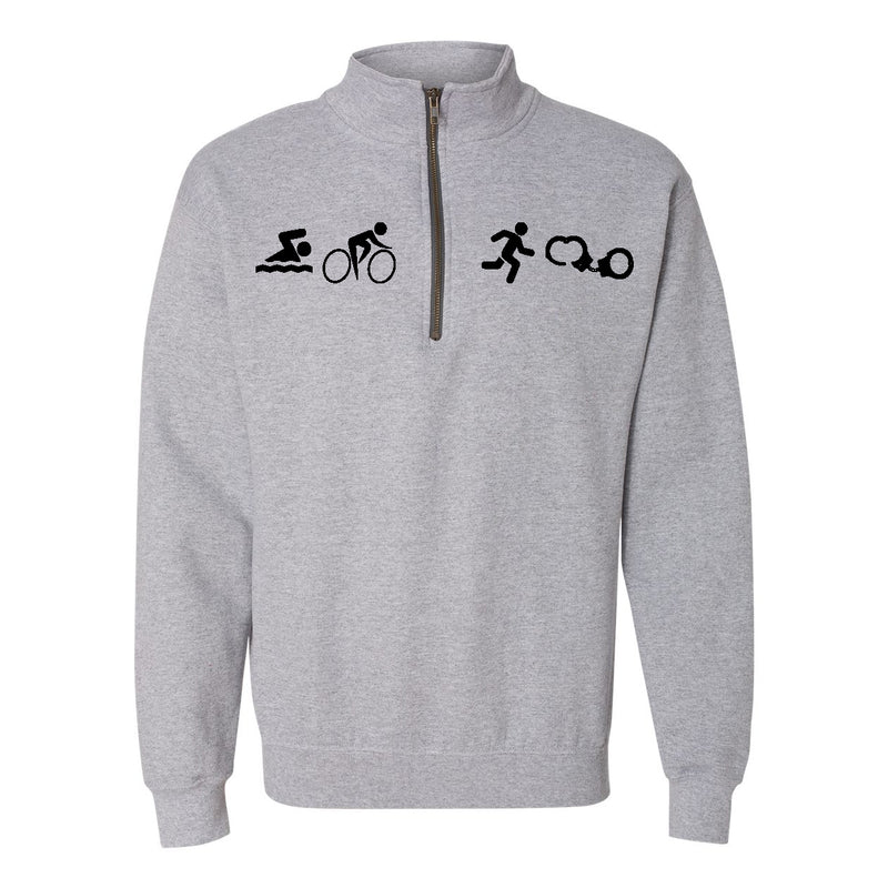 NYPD Triathlon SBRC 1/4 Zip Sweatshirt - Sport Grey