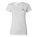 Blanton Turner Womens Color Logo Cotton T-Shirt - White