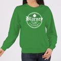 Blarneys est 2004 White Ink Crewneck - Irish Green