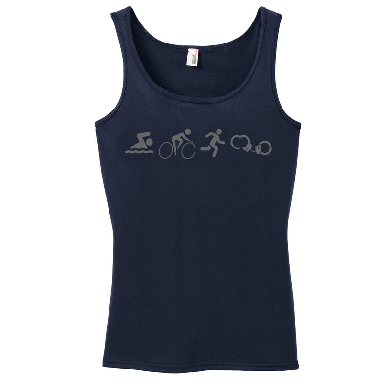 NYPD TRIATHLON SBRC LADIES TANK - NAVY