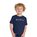 NYPD TRIATHLON TEAM SWIM BIKE RUN CUFF TODDLER TEE - NAVY with Pink Logo