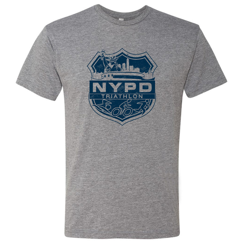NYPD Triathlon Team Distress Logo Tee- Premium Heather