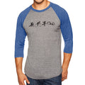 NYPD Triathlon Web SBRC Raglan - Premium Heather/Vintage Royal